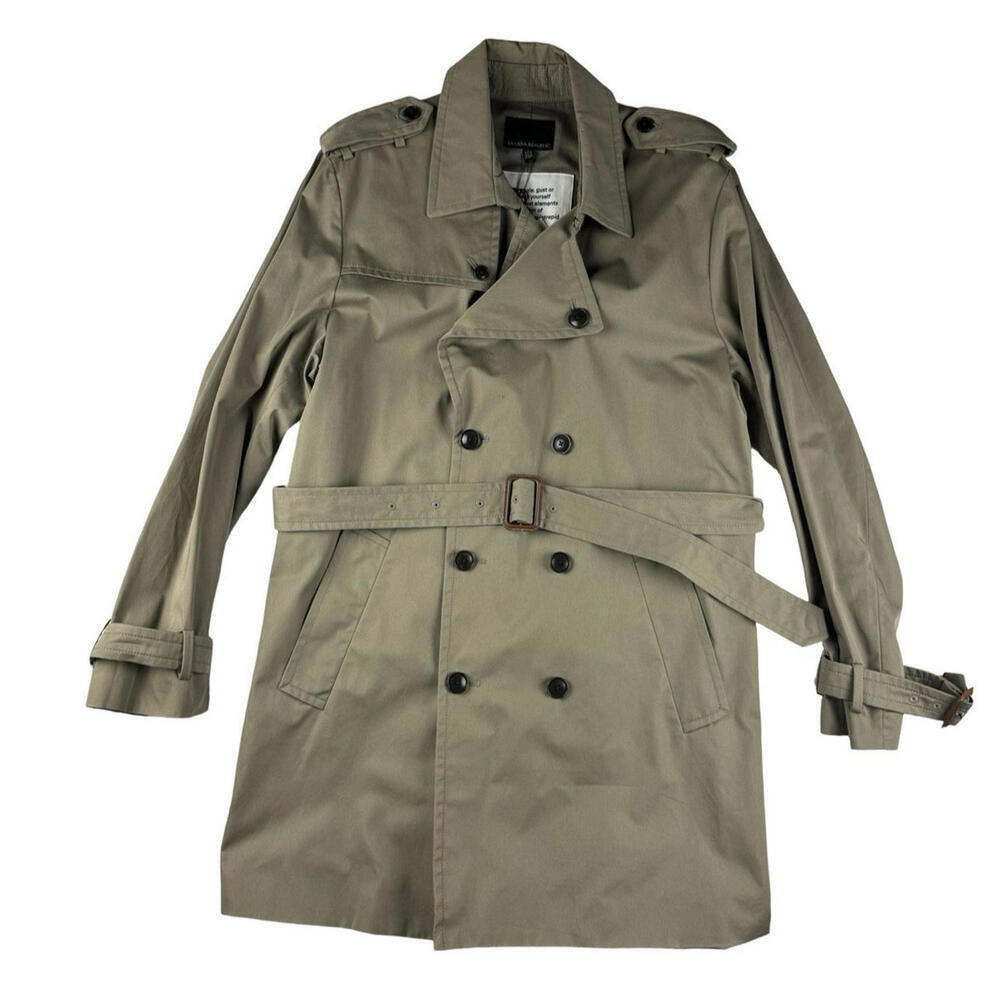 Banana Republic Double-Breasted Water Repellent Trench Coat Tan Size L